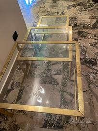 trittico in ottone e vetro