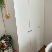 Guardaroba tre ante bianco 117x55x176 cm