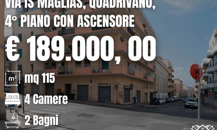 Via is maglias, quadrivano, 4° piano con ascensore