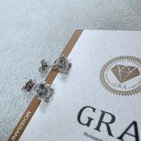 Orecchini Argento 925 e Moissanite 1ct