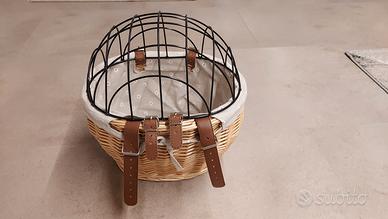 Cestino anteriore per bici per cane e gatto