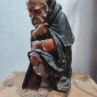 ANTICO PASTORE DA PRESEPE ottocentesco, grande