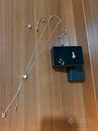 Collana orecchini anello per donna