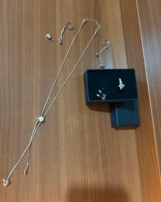 Collana orecchini anello per donna