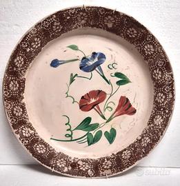 MONDOVI' antico grande piatto prima/metà XIX ceram