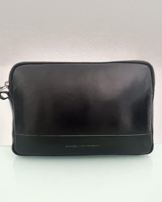pochette piquadro pelle blu