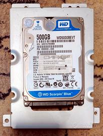 Hard Disk Interno 500 GB SATA 2,5" Western Digital