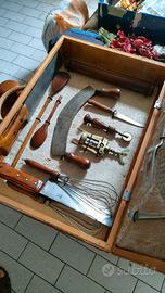 Set attrezzi da cucina d'epoca