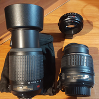 Obbiettivi Nikon DX 18-55 e 55-200