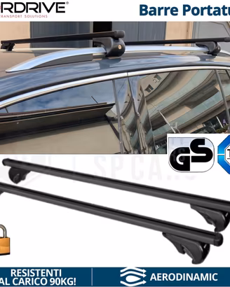 Barre Portatutto per JEEP AVENGER Alluminio Nero