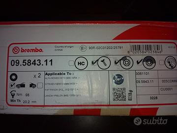 Dischi freno ventilati Panda Ypsilon