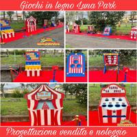 Gioco giochi  in legno per bambini luna park.