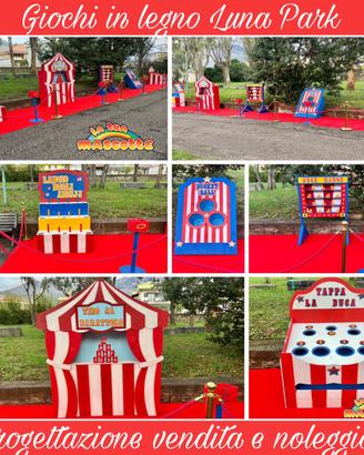 Gioco giochi  in legno per bambini luna park.