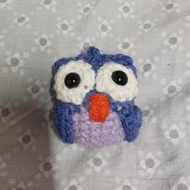 Portachiavi gufetto amigurumi