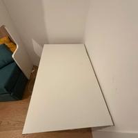 Tavolo VIHALS , bianco/bianco, 125x74 cm