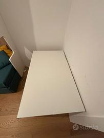 Tavolo VIHALS , bianco/bianco, 125x74 cm