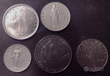 CITTA' DEL VATICANO N.5 MONETE
