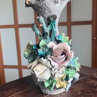 Vaso Vintage ceramica stile barbotine francese