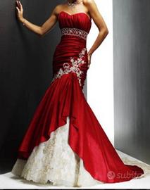 vestito da sposa Rosso e bianco 
