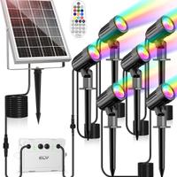 Faretti solari LED RGB 6000mAh IP66 10 colori