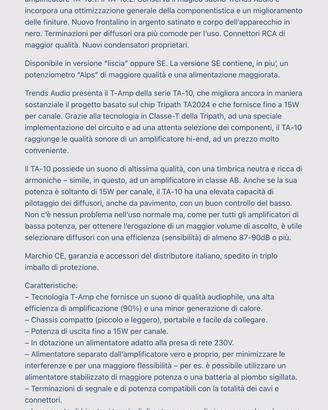 Amplificatore integrato Trends Audio TA 10.2