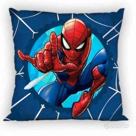 Federa in cotone 40 x 40 cm colore: blu motivo: Spiderman 