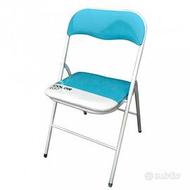 Sedia Pieghevole Salvaspazio Bicolor Acciaio PVC B