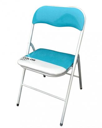 Sedia Pieghevole Salvaspazio Bicolor Acciaio PVC B