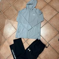 Tuta completa da uomo Under Armour nera e grigia