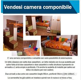 Cameretta con soppalco e doppio letto
