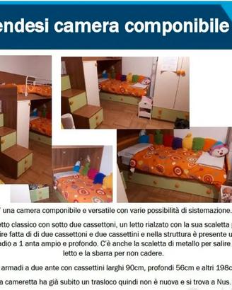 Cameretta con soppalco e doppio letto