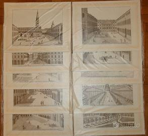 MODENA - 10 STAMPE DA INCISIONI  DEL 700' - RARE