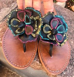 Ciabattina infradito in cuoio