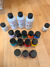 Pitture per scarpe e tessuti