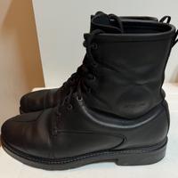 Stivaletti pelle uomo neri vintage stile anfibio
