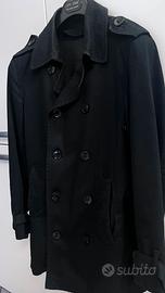 Trench nero doppiopetto uomo taglia 46