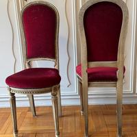 Sedie velluto rosso