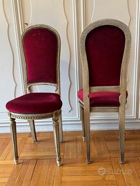 Sedie velluto rosso
