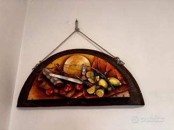 composizione su legno in altorilievo 