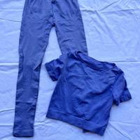 completo da pantaloni e top per donna