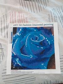 Già completato- Diamond painting rosa blu!