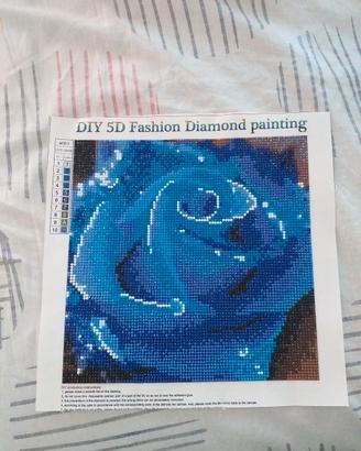 Già completato- Diamond painting rosa blu!