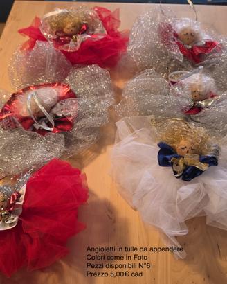 Angioletti Natalizi Artigianali in Tulle 