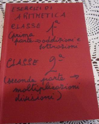 Schedario aritmetica classe 1^2^