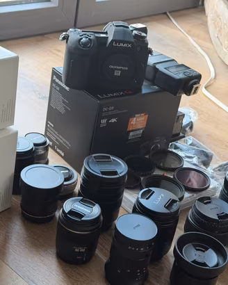 Kit completo Lumix DC G9 con accessori flash