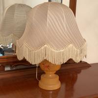 Lampada da tavolo vintage in alabastro/onice con p
