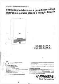 Scaldabagno a Gas JUNKERS WR-5AM1 E Camera Stagna