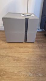 Coppia comodini Orme in laccato opaco