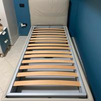 Letto singolo imbottito cin contenitore