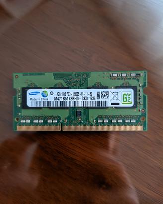 Ram 4Gb 1Rx8 PC3 12800S Samsung